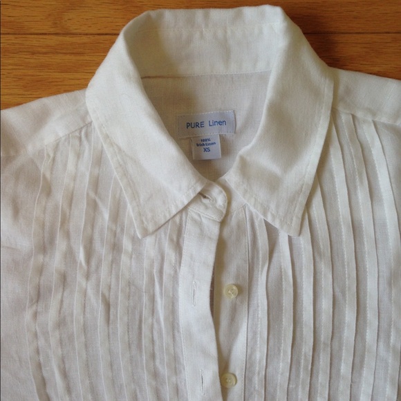 Button Down Linen Top - Picture 3 of 5
